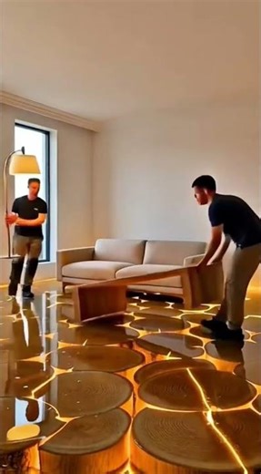 Luxury Epoxy Wood Floor .. wait for the end 😂 😳 #shorts #asmr