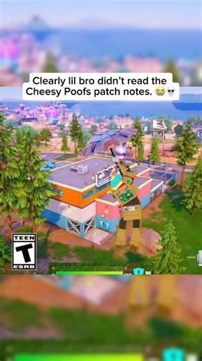 Clearly lil bro didn’t read the Cheesy Poofs patch notes.😭💀#fortnite #fortniteclips #fortnitememes