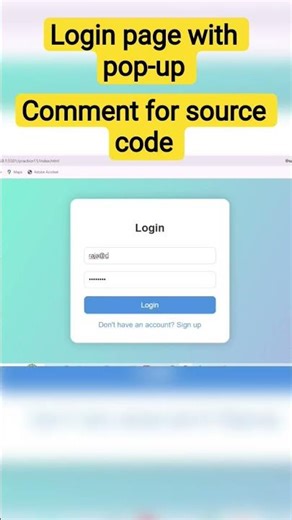 Creating a page with pop-up by using #html #css #coding #javascript #website