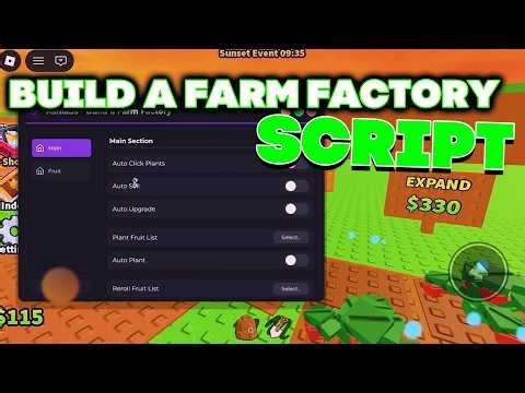 [FREE] Build A Farm Factory Script | Auto Farm, Auto Click Plant, AutoSell, Auto Upgrade, Auto Plant