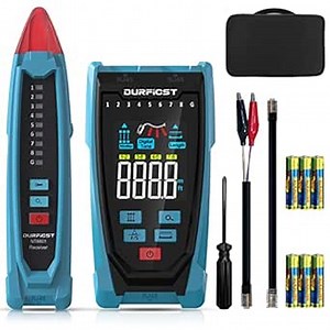 Network Cable Tester, DURFICST NT8801 Ethernet Cable Tester, Fault Distance Location and Cable Length Test with TDR Technology, 2.5" Color Screen RJ45 RJ11 Network Tester with Cloth Bag