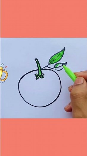 How to draw a orange