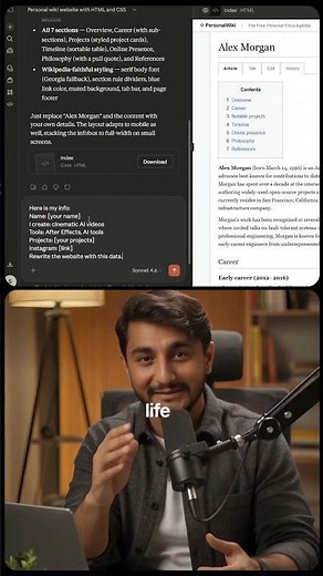 How to make a Personal Wikipedia Page using Claude AI 🤯