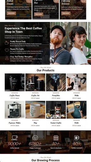☕ Coffee Shop Website Template | HTML5 Cafe Demo 🔥