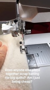 Making my quilt batting from scraps today. Video by QuiltyTammy #quilting #scrapquilt #quiltersoftiktok #sewingtutorial #handmadeblanket | Rebecca Pierce