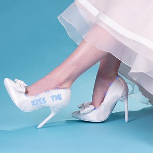 🕊️ Dazzle your wedding guests with these fabulous ‘Just Married’ light up shoes! Featuring a light up piped trim with three settings and 8 scrolling neon phrases such as “I do” and “Just Married”, that you can choose between! Check them out in store, online… and down the aisle! 🕊️ https://www.irregularchoice.com/just-married-a.html | Irregular Choice