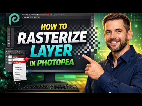 How to RASTERIZE LAYER in Photopea (Step by Step)