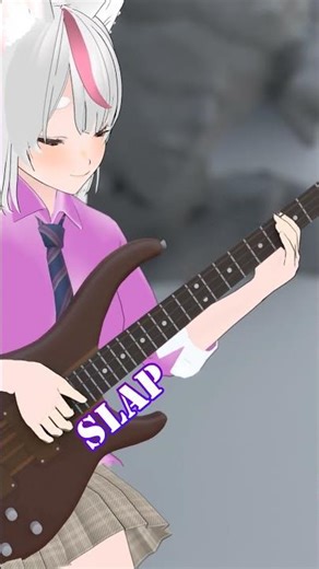 〖3DCG,弾かせてみた〗呪術廻戦SHORT かわいいアバターがベースをSLAP！ #mmd #mmdshorts