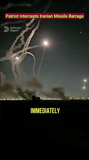 Patriot Intercepts Iranian Missile Barrage Over Qatar!