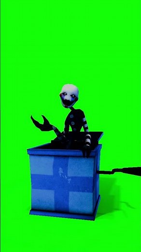 Low Poly Puppet FNaF Workshop Animation | Green Screen