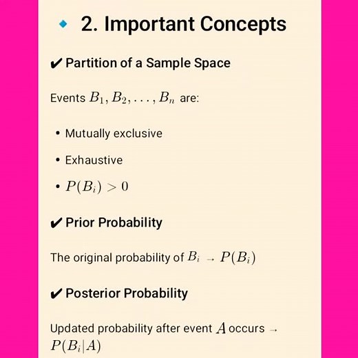 Bayes' theorem concepts #viralreels #viral #maths #solve | Mathematics Hub | Facebook