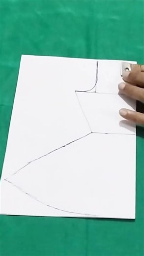 baby girl frock paper pattern cutting