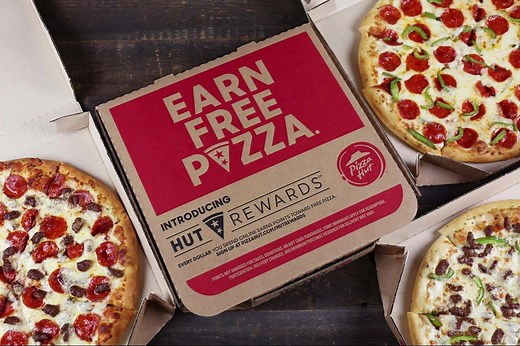 With Hut Rewards, earn two points for every dollar spent online. Earn double rewards through 10/1. Restrict. apply. www.PizzaHut.com/HutRewards. | Pizza Hut