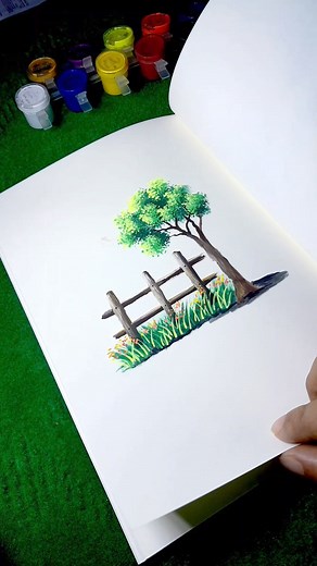 55K views · 1.1K reactions | Easy mini painting 珞 #easyarttutorial #acrylicpainting #reelsfb | Shamima's "Artworks" | Facebook