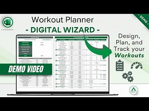 Plan Design and Track Workouts and Exercise Routines – Workout Digital Wizard Demo Excel Spreadsheet