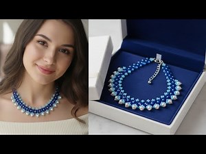 DIY Easy crystal beads necklace 😍 how to make necklace with beads: DIY jewelry