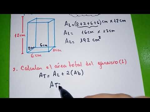 Área lateral, Área total y Volumen de un Prisma Recto / Geometría