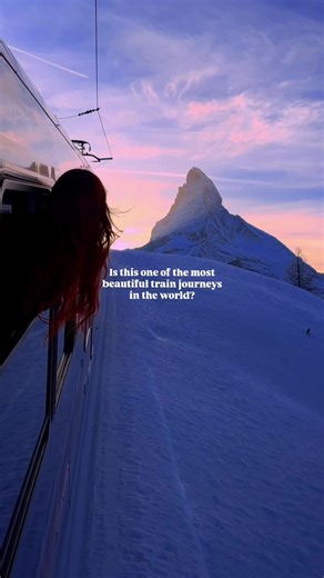 Your sign to get tickets on the Gornergrat train at sunset to see the Matterhorn ❄️🚂⛰🌅 Welcome to the Gornergrat Railway! This train takes you from the centre of Zermatt all the way to the top - Gornergrat. ❄️🚂⛰🌅 The journey takes 24 minutes to reach the top where you’re treated to INCREDIBLE views of the Matterhorn! My tip? Get tickets to take the train up at sunset, there are WAY less crowds at this time and you’ll get the train almost to yourselves! 🎟️ TICKET PRICES: If you have a Swiss 