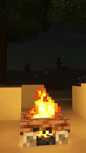 Minecraft relaxing ambience Campfire sounds of Nature for Sleep Study Relaxation