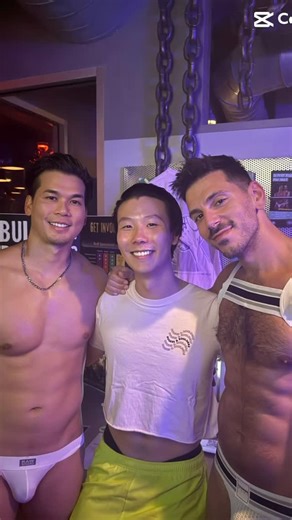 Bulges & Boulders on Instagram: "Serving jocks, chalk, and charm at @steamworkstoronto 😈 Big thanks for supporting @bulgesandboulders — and for giving us the perfect excuse to climb out of our clothes 😉"