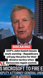 BREAKING: GOP’s John Kasich issues stark warning - Republicans will pay the price for their divisive tactics when Democrats regain control. | Union Proud Warrior