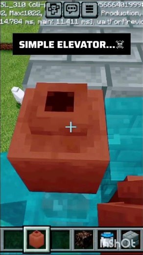 Minecraft simple elevator trick 🔥