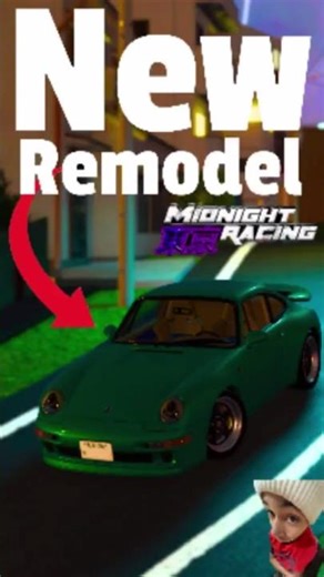 New Porsche REMODEL in Midnight Racing Tokyo!! #midnightracingtokyo #roblox #fypシ