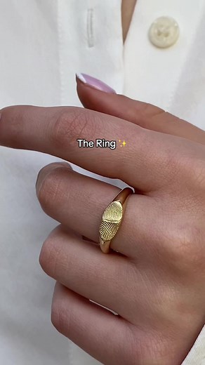 His & Her Fingerprint Ring | 14K Gold Jewelry