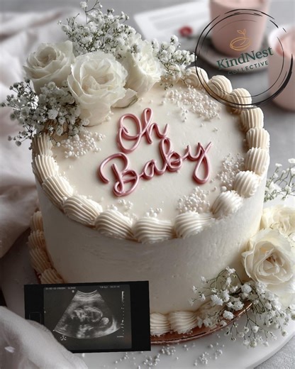 EDITABLE Cake Pregnancy Announcement | Digital Oh Baby Announcement | Floral Announcement: Digital Download - Etsy Canada