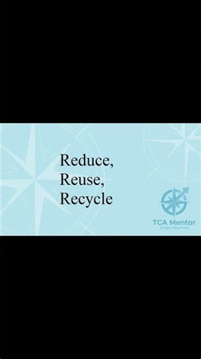 Reduce, Reuse, Recycle