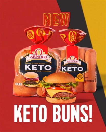 Keto followers, get ready for those barbecue get-togethers to be tasty again. Introducing the new Arnold Superior Keto Buns! With their amazing taste and pillowy softness, it’s time to bust out the grill and experience how delicious keto can really be. Find them in a store near you: https://arnoldbread.com/store-locator | Arnold Bread