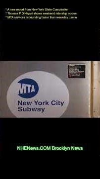 A new report from New York State Comptroller Thomas P. DiNapoli shows weekend ridership across MTA s