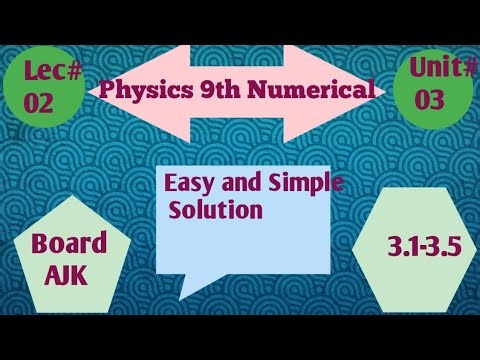 New Physics Numerical Unit 03 | Scalars and Vectors | Class 9 AJK Board | Complete Solutions