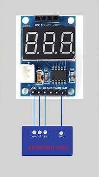 Medidor de distancia con ultra sonido , arduino uno y display digital