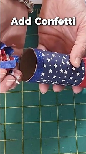 DIY 4th of July Party Popper in 1 Minute! #shorts #4thofjuly #partypopper