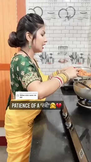 Traditional Cooking in Beautiful Saree
