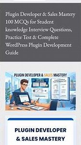 Learn WordPress Plugin Development & Selling | 100 Interview MCQs + Blogging Guide