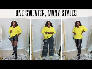 Green Sweater Outfit Ideas | One Green Sweater, Five Ways