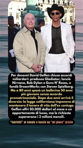 💼 David Geffen e il divorzio milionari che non aveva previsto