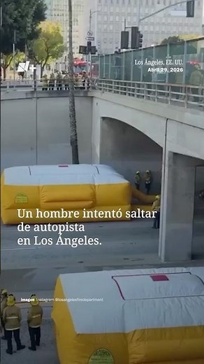 Un hombre intentó saltar de una autopista en Los Ángeles