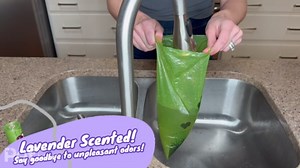 Pet Faves Eco-friendly Dog Poop Bags -100% Leak-Proof, Strong and Extra Long Doggie Poop Bags for Dogs and Cats waste bag, Lavender Scented - 150 Bags (1 pack)