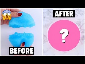 MYSTERY WHEEL OF SLIME MAKEOVER CHALLENGE *fixing my old slimes*