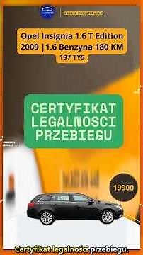 #Opel #Insignia ⭐1.6 T Edition⭐Benzyna⭐2009⭐197506 tys. przebieg⭐180 KM⭐Navi⭐Certyfikat⭐ cena 19900