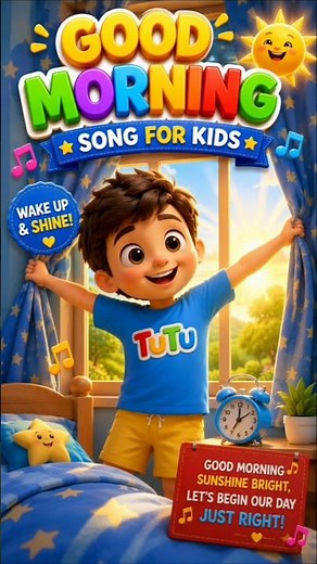 Good Morning Song for Kids ☀️ | Wake Up & Shine with TuTu | Fun Morning #nurseryrhymes