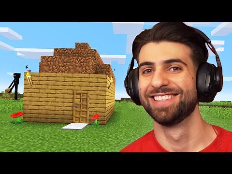 Building My First House In Minecraft... (it's kinda insane)