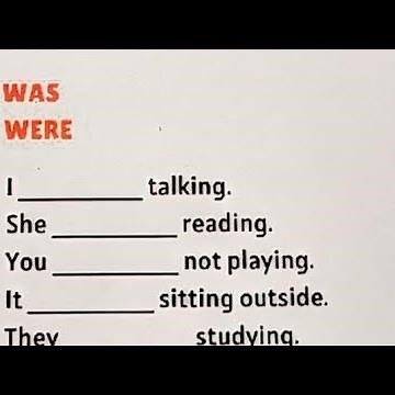 WAS or WERE | English Grammar Exercise