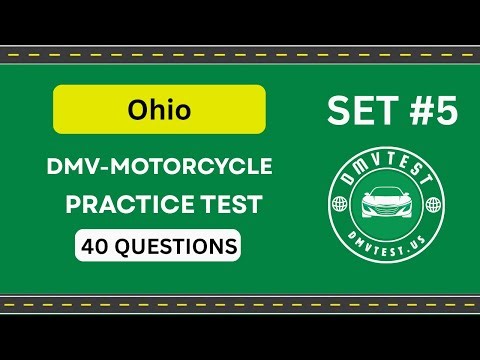 Ohio DMV Motorcycle Test 2025 | 40 Real Practice Questions | DMV Test 2025 Set #5