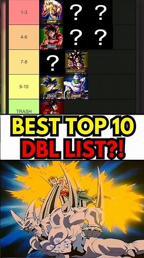 🫩Fixing My DBL Top 10 Tierlist *lf ssj4 Goku meta* (Dragon Ball Legends) #dbl #dblegends
