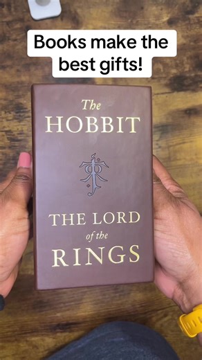 Books make the best gifts! The Hobbit and The Lord of the Rings Buttery soft Deluxe Leather Pocket Boxed Set, Gold Foil Stamped, Special Edition #BookTok #jrrtolkien #lotr #theHobbit #giftideas