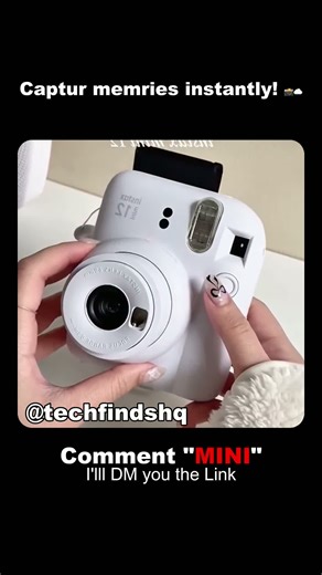 Techy Finds | Gadgets & Tools on Instagram: "Comment "MINI" and I’ll DM you the link! 📸☁️ Stop leaving all your photos stuck on your phone! The Instax Mini 12 is the perfect way to capture memories you can actually hold. It automatically adjusts brightness for the perfect shot every time, and the new design includes a built-in selfie mirror and close-up mode. It’s super cute and easy to use! ✅ Instant Credit Card Sized Photos ✅ Automatic Exposure ✅ Built-in Selfie Mode 🤳 ✅ Cute & Compact Desig